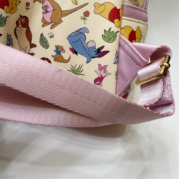 loungefly | winnie the pooh and friends pink ivory mini backpack - Picture 7 of 11